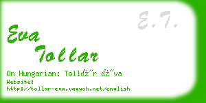 eva tollar business card